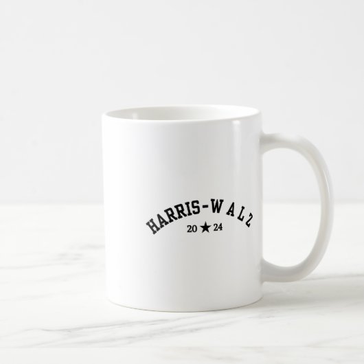 Harris Tim Walz Baseball Schriftart 2024 Wahl Kaffeetasse (Rechts)