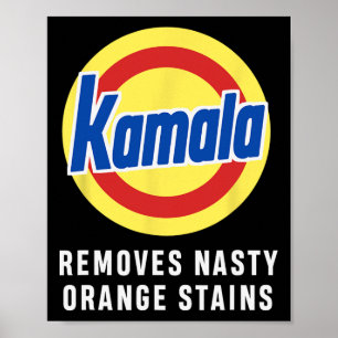 Harris Tim Walz entfernt Eklige Orange Stains Funn Poster