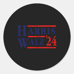 Harris Tim Walz Party der Demokraten 2024 Runder Aufkleber