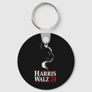 Harris Tim Walz Waltz 2024 Vp Funny Cat Harris Wal Schlüsselanhänger