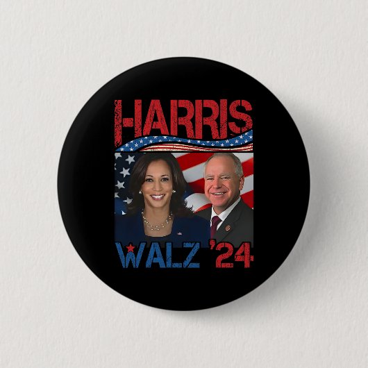 Harris Tim Walz Waltz 3 Button (Vorderseite)