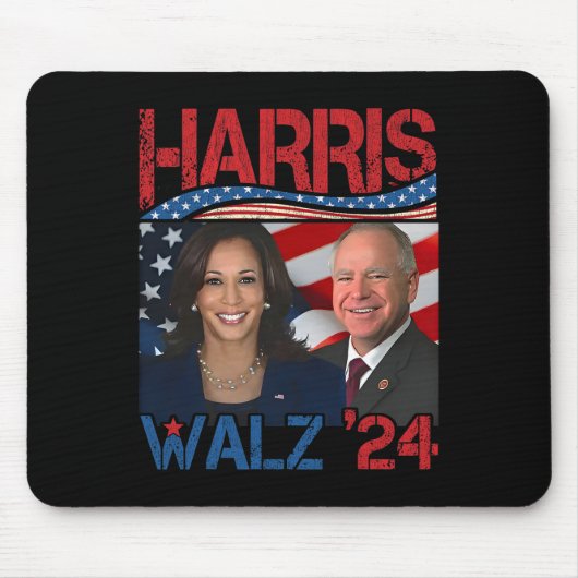 Harris Tim Walz Waltz 3 Mousepad (Vorne)