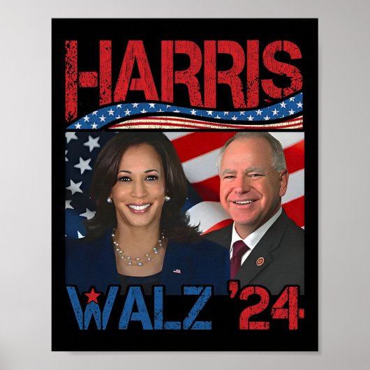 Harris Tim Walz Waltz 3 Poster (Vorne)
