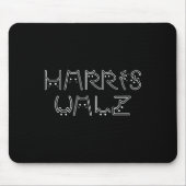 Harris Tim Walz Waltz Cat Letter Schriftart Design Mousepad (Vorne)