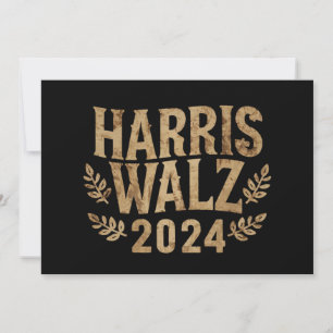 Harris Tim Walz Wappen Vintag Harris Waltz 2024 Einladung