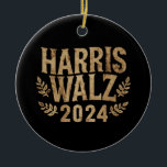 Harris Tim Walz Wappen Vintag Harris Waltz 2024 Keramik Ornament<br><div class="desc">Harris Tim Walz Wappen Vintag Harris Waltz 2024</div>