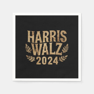 Harris Tim Walz Wappen Vintag Harris Waltz 2024 Serviette