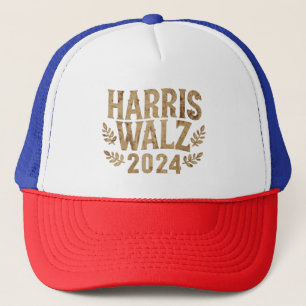 Harris Tim Walz Wappen Vintag Harris Waltz 2024 Truckerkappe