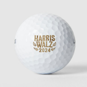 Harris Tim Walz Wappen Vintage Harris Waltz 2024 Golfball