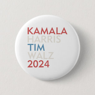 Harris Tim WAlzheimer 2024 Vintag Style Text Walt Button