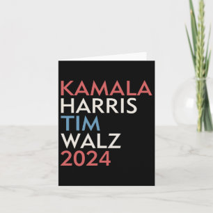 Harris Tim WAlzheimer 2024 Vintage-Stil-Text Walt Karte