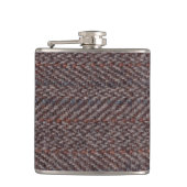 Harris-Tweed-Muster Flachmann (Vorderseite)