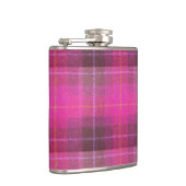 Harris-Tweed-Rosa-kariertes Muster Flachmann (Rechts)