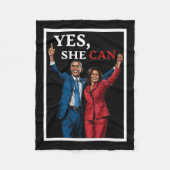 Harris und Barack Obama für die Wahlen 2024 Fleecedecke (Vorderseite)