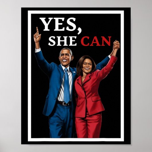 Harris und Barack Obama für die Wahlen 2024 Poster (Vorne)