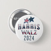 Harris und Walz 2024 Button (Vorne & Hinten)