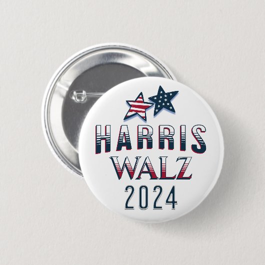 Harris und Walz 2024 Button (Vorne & Hinten)