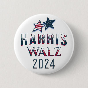 Harris und Walz 2024 Button