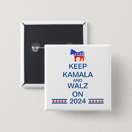 Harris und Walz 2024 Button (Vorne & Hinten)