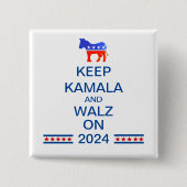 Harris und Walz 2024 Button (Vorderseite)