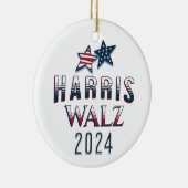 Harris und Walz 2024 Keramik Ornament (Rechts)