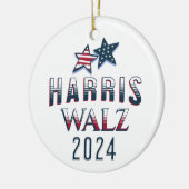 Harris und Walz 2024 Keramik Ornament (Links)