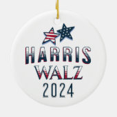 Harris und Walz 2024 Keramik Ornament (Hinten)