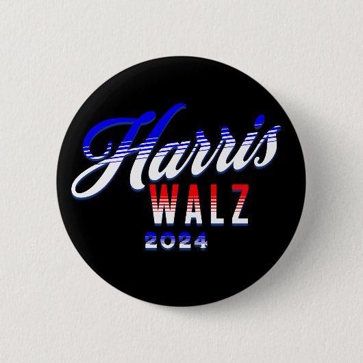 Harris und Walz-Demokrat POTUS 2024 Button (Vorderseite)