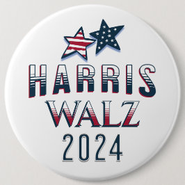 Harris und Walz-Demokrat POTUS 2024 groß Button