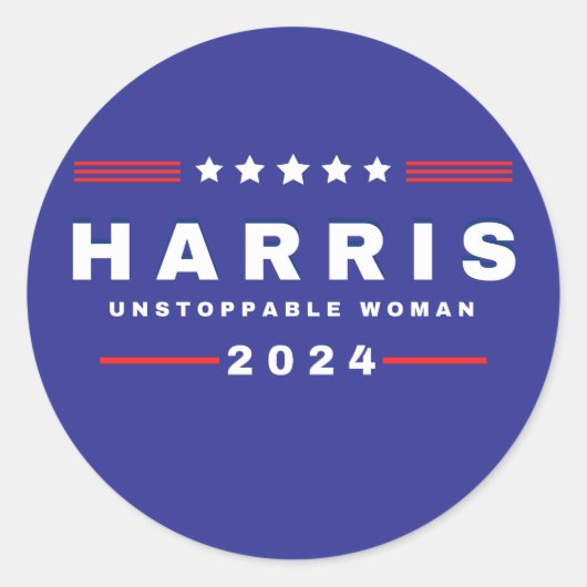 Harris Unstoppable Women | Wahl 2024 Runder Aufkleber (Vorderseite)