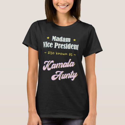 Harris Vizepräsidentin Aunty T-Shirt (Vorderseite)