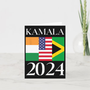 Harris Vote 2024 Indische jamaikanische Flagge Karte
