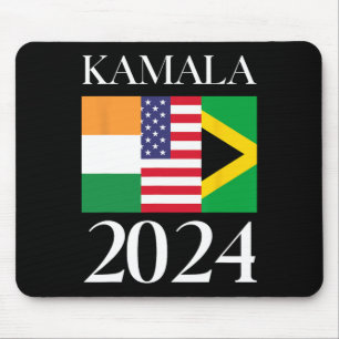 Harris Vote 2024 Indische jamaikanische Flagge Mousepad