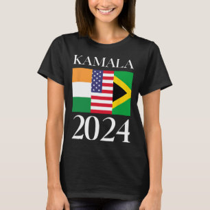 Harris Vote 2024 Indische jamaikanische Flagge T-Shirt