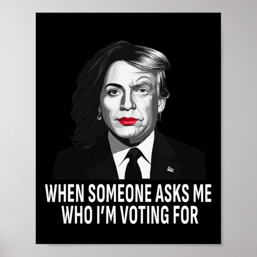 Harris Vs Donald Trump Funny Election Meme Poster (Vorne)