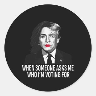 Harris Vs Donald Trump Funny Election Meme Runder Aufkleber
