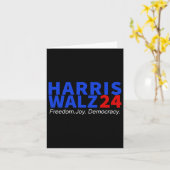 Harris W24 Freedom Joy Democracy Kamala Harris Wal Karte (Gelbe Blume)