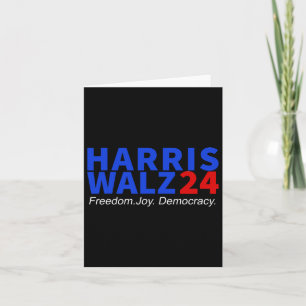 Harris W24 Freiheit Freude Demokratie Kamala Harri Karte