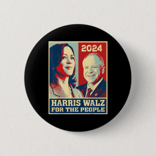 Harris W 2024 Für die Demokraten stimmen Kamala ab Button