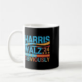 Harris W Offensichtlich! Harris Waltz Wahl 2024 1 Kaffeetasse (Links)