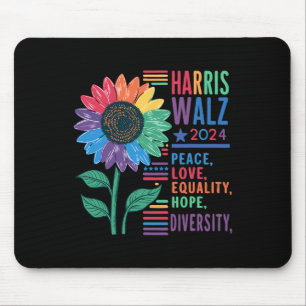 Harris W Peace Liebe Equality Hope Diversity Kamal Mousepad