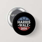 Harris W Waltz 2024 Retro Vintag Button (Vorne & Hinten)