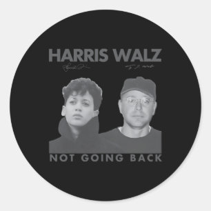 Harris W will 80er Foto Retro 2024 Abstimmung nich Runder Aufkleber