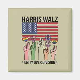 Harris Waltz 2024 Einheit statt Spaltung Magnet