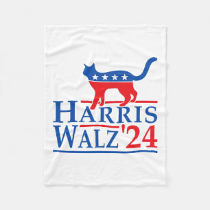 Harris Waltz 2024 Funny Cat Election Kamala Harris Fleecedecke