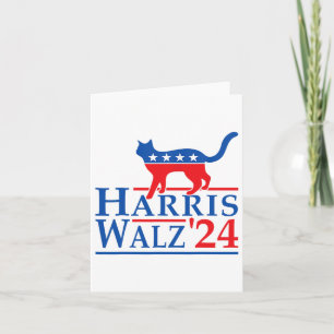 Harris Waltz 2024 Funny Cat Election Kamala Harris Karte
