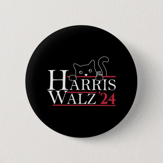 Harris Waltz 2024 Funny Cat Lady Kamala Harris Tim Button (Vorderseite)