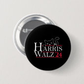 Harris Waltz 2024 Funny Cat Lady Kamala Harris Tim Button (Vorne & Hinten)