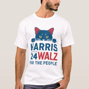Harris Waltz 2024 für das Volk Funny Cat Lady Ka T-Shirt