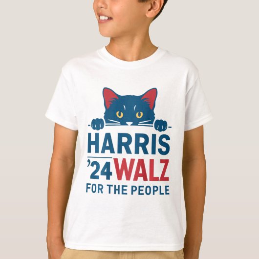 Harris Waltz 2024 für das Volk Funny Cat Lady Ka T-Shirt (Vorderseite)